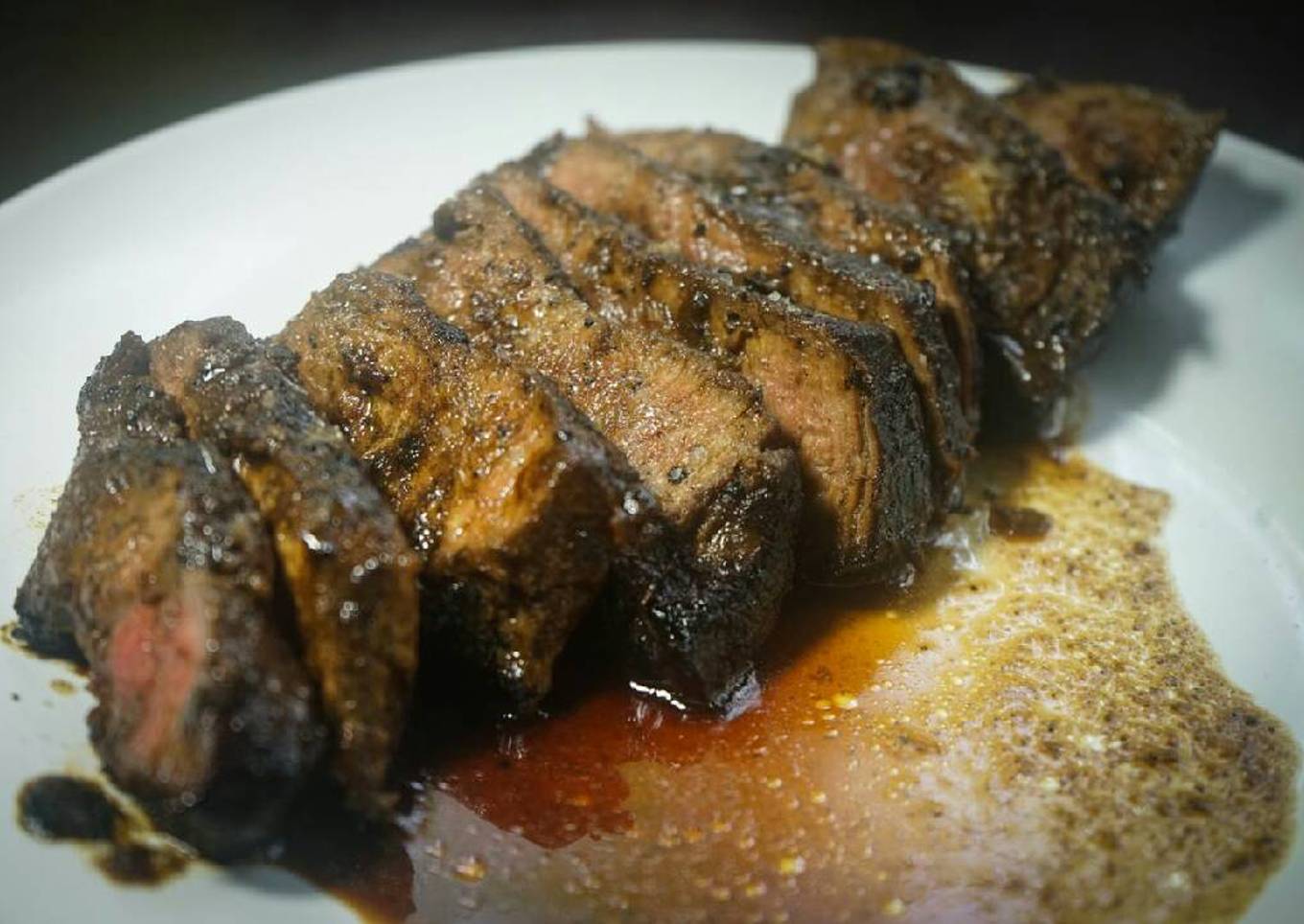 Beef Steak marinated in Pear