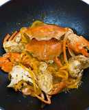 Cua xào ớt chuông sốt me