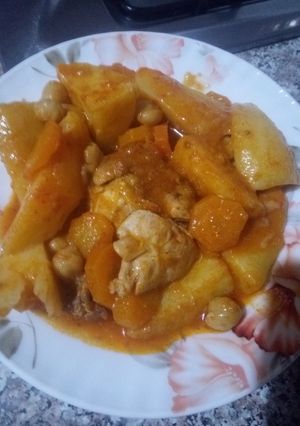 صورة لوصفة بطاطا حمراء بالجزر والحمص