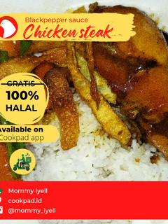 Foto resep Chicken steak (blackpepper sauce)