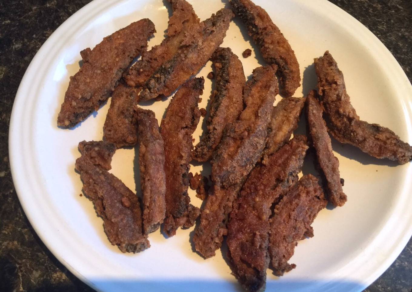 Alkaline- Fried Portabella Fingers