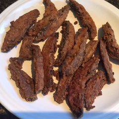 A picture of Alkaline- Fried Portabella Fingers.