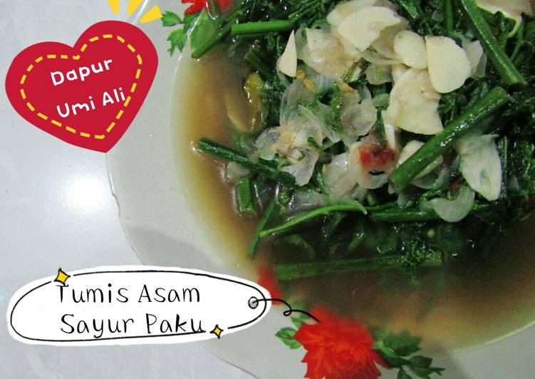 Tumis Asam sayur paku