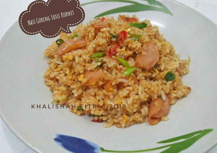 Resep: EnakNasi Goreng Sosis Kornet