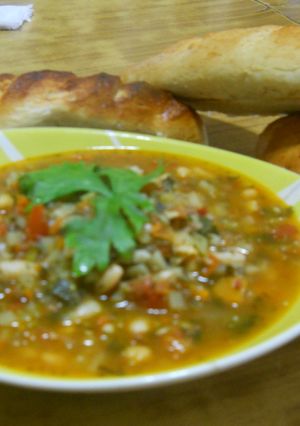 Una foto de Guiso de porotos