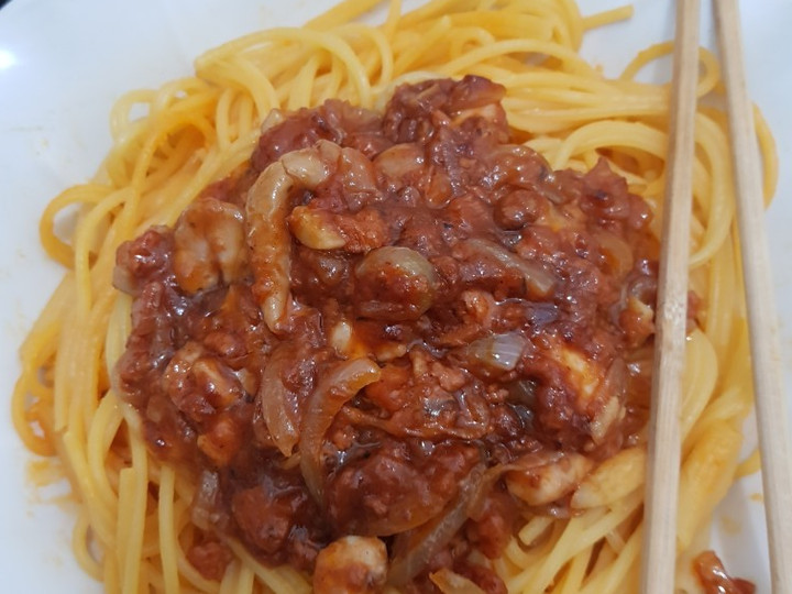 Standar Cara  bikin Spaghetti bolognese sauce by La Fonte dijamin nikmat