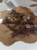 Émincée de foie de veau au poivre noir