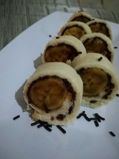 Foto resep Banana choco sushi