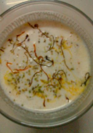 A picture of Kesriya thandai.