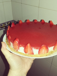 Una foto de Tarta mousse de fresas