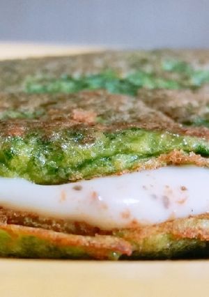 Una foto de Omelette de espinaca