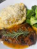 35. Tuna Steak with Honey Lemon Butter Sauce and Mashed Potato