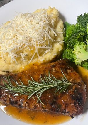 Foto resep 35. Tuna Steak with Honey Lemon Butter Sauce and Mashed Potato