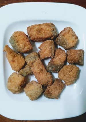 Hình của món Cá hồi chiên giòn.