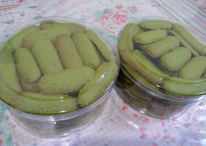 Resep Lidah Kucing Matcha Green Tea Oleh Vivin Sugiana Lovis Cake Cookpad