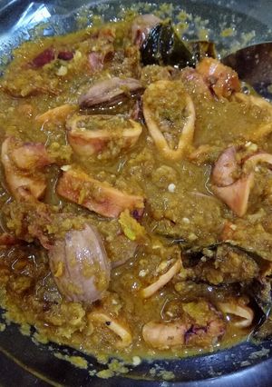 Foto resep Cumi pete sambel ijo