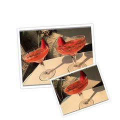 A picture of Strawberry Lemonade/ Virgin Strawberry Mojito.