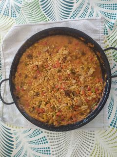 Una foto de Paella de secreto ibérico