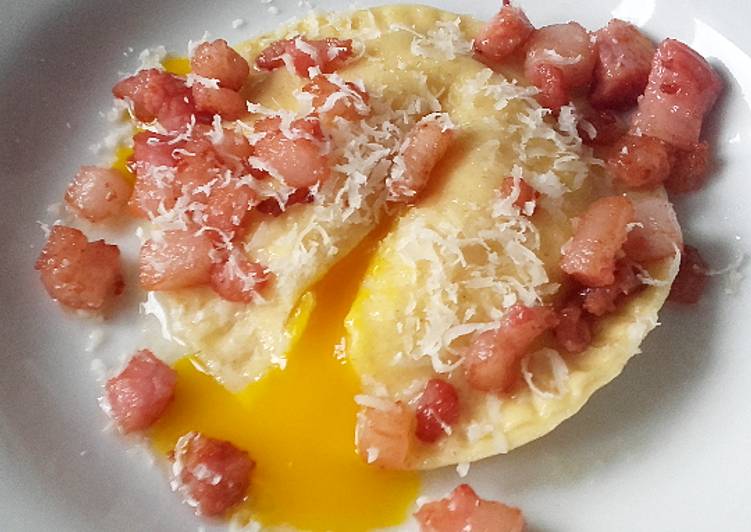 How to Make Veloce Raviolo di Carbonara 🐷