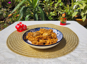 Una foto de Cubos de pollo teriyaki