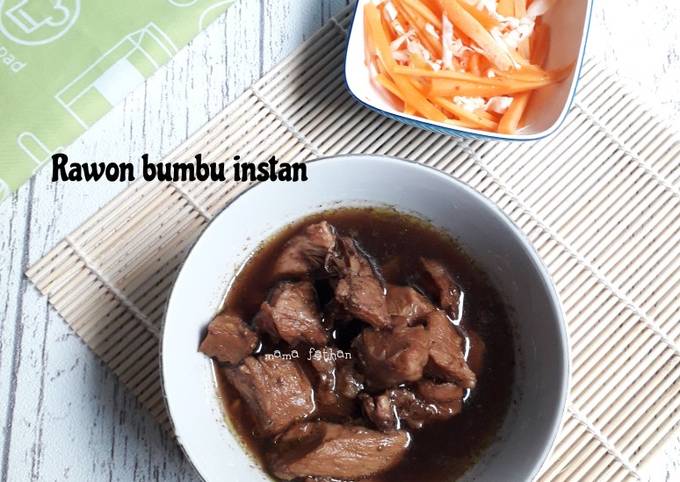 Resep Rawon bumbu instan yang Enak