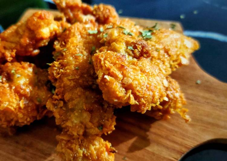 Resep Crunchy Nestum Chicken Fingers ala Xander&#39;s Kitchen Enak dan Antiribet