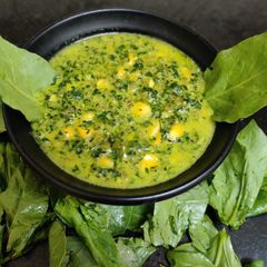 Creamy spinach corn A picture of Creamy spinach corn.