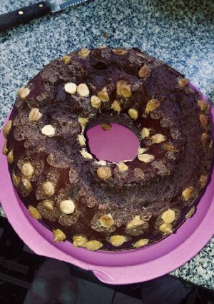 Una foto de Budín de chocolate y banana