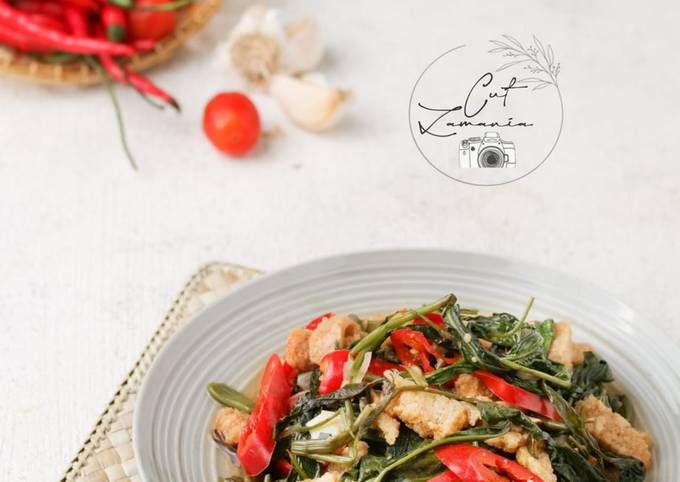 Resep Tumis kangkung oncom, Bikin Ngiler