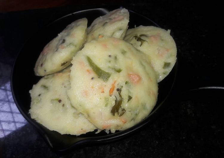 Recipe of Vegetable idli in A Minutes for Mom