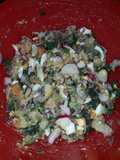 Ensalada fresca comúnmente llamada ropa vieja