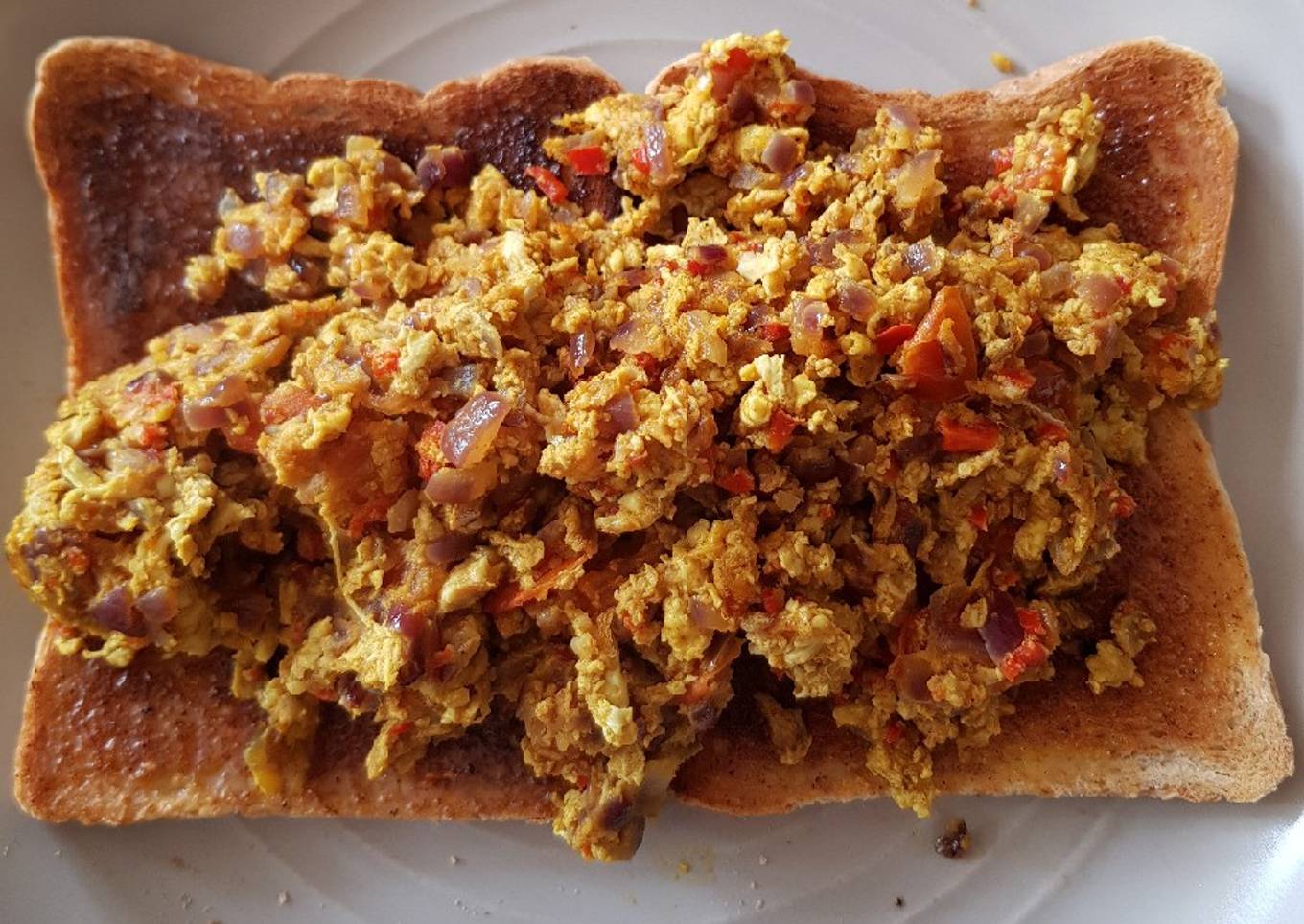 Indian style scrambled eggs