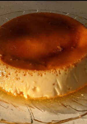 Una foto de Flan de calabaza