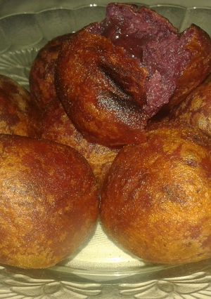 Foto resep Bola-bola ubi ungu isi gula merah dan susu