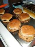 Slider smash chicken burgers