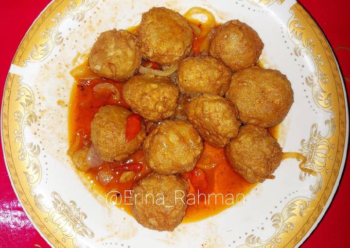 Resep Bola tahu pedas manis simpel dan mudah dibuat yang Bikin Ngiler