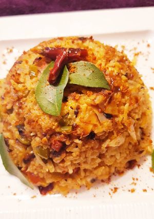 A picture of Masala Vegetable Curd Rice.