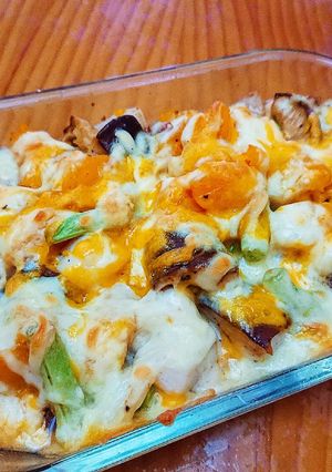 焗烤海鮮南瓜什蔬 的食譜成品照片