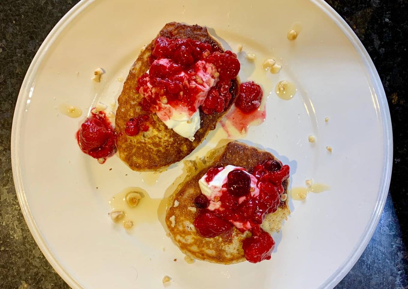 Ricotta and hazelnut pancakes