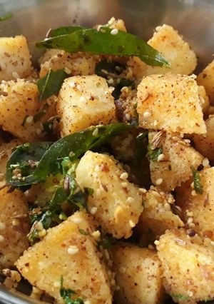 A picture of Masala idli.
