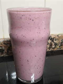 Una foto de Batido de fruta con copos de avena