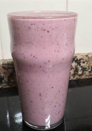 Foto principal de Batido de fruta con copos de avena