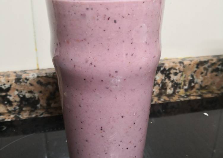 Batido de fruta con copos de avena