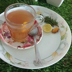 A picture of Rosemary, herbal Masala Tea.