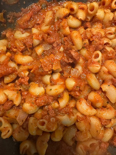 Una foto de Macarrones con chorizo