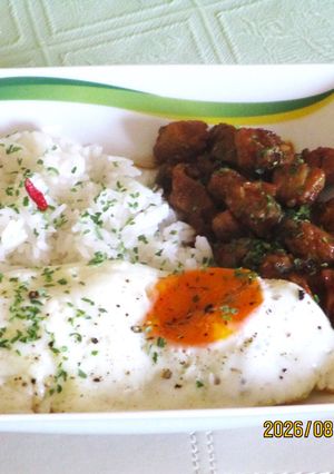 Nasi Campur - indonéz rizses hús recept fotója