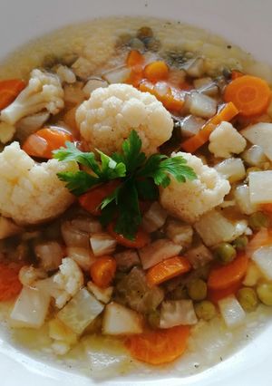 Zöldségleves recept fotója