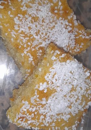 صورة لوصفة بسبوسة بجوز الهند