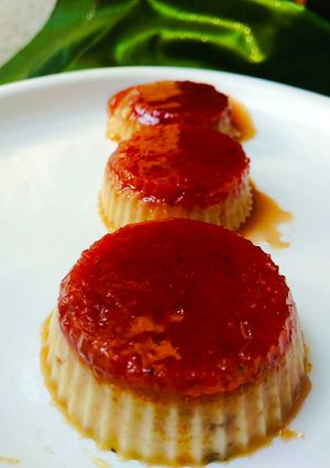 A picture of Baked Egg caramel flan.