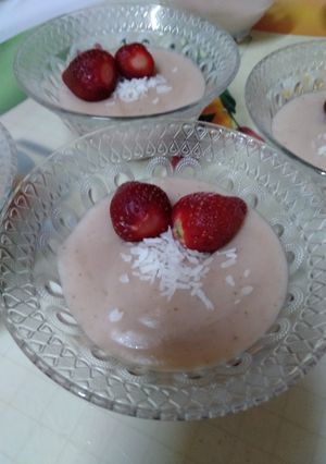 صورة لوصفة مهلبية بالفراولة